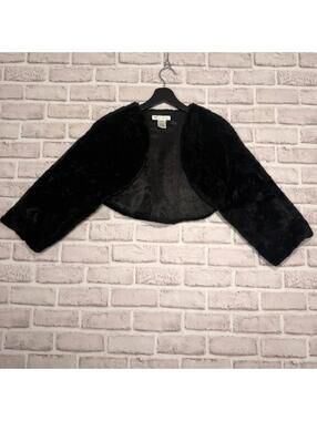 White House Black Market Faux Fur Shrug Women's L
